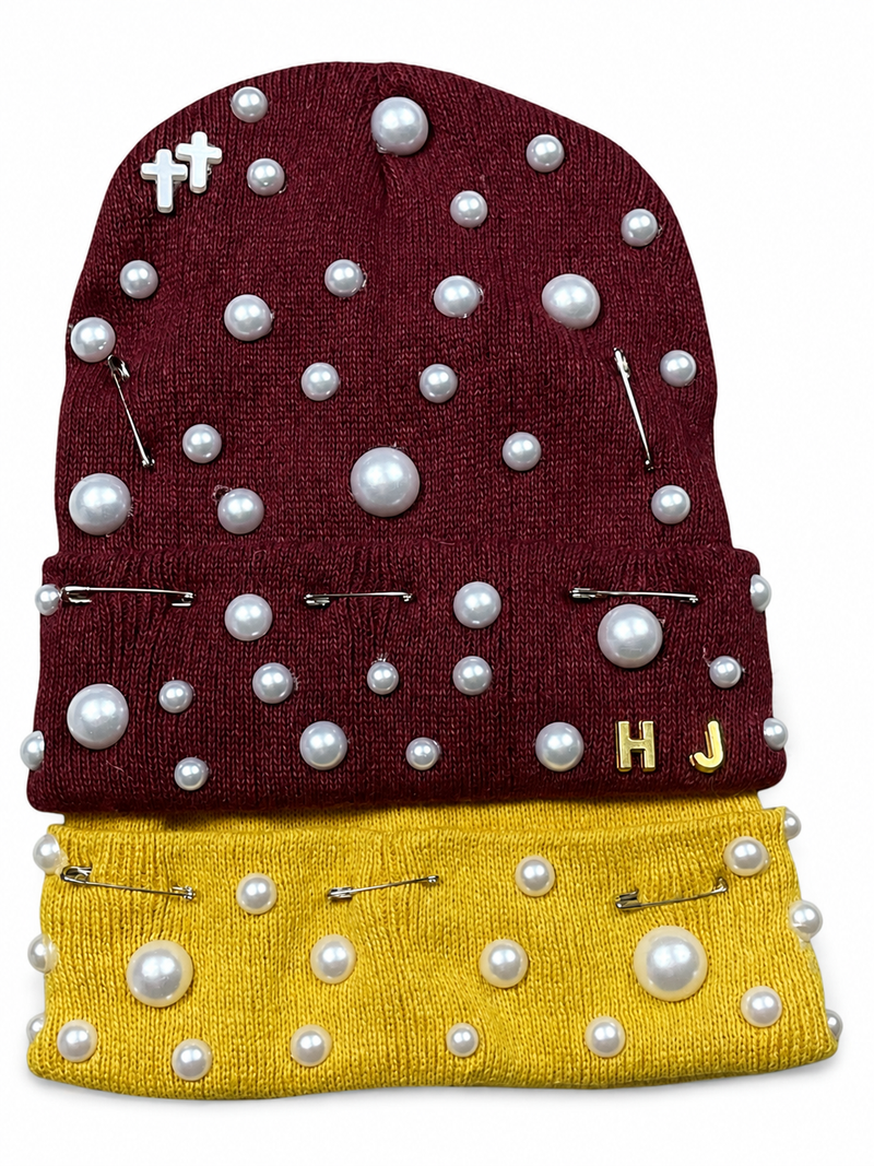 HJ Signature Beanie IV in Burgundy