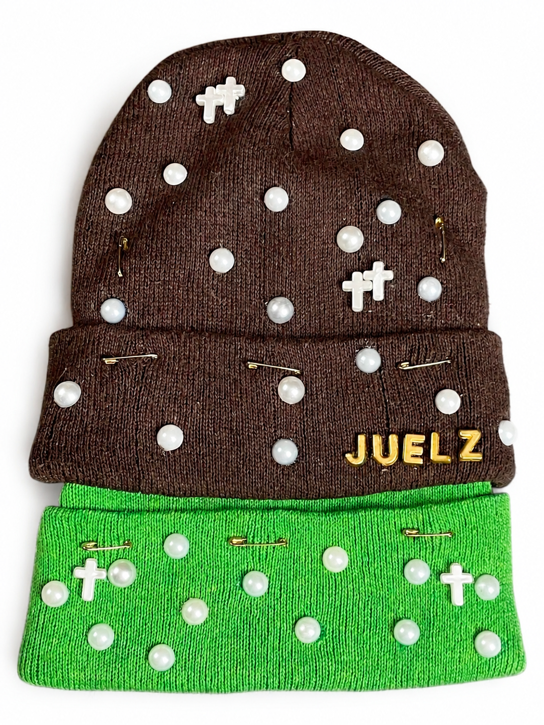 Juelz Signature Beanie II in Brown